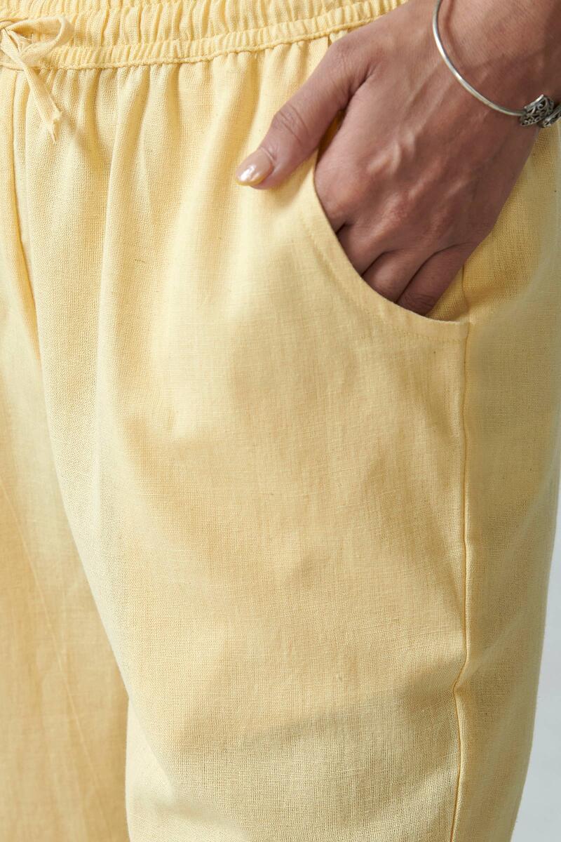Roza Yellow Flex Cotton Pants - Image 2