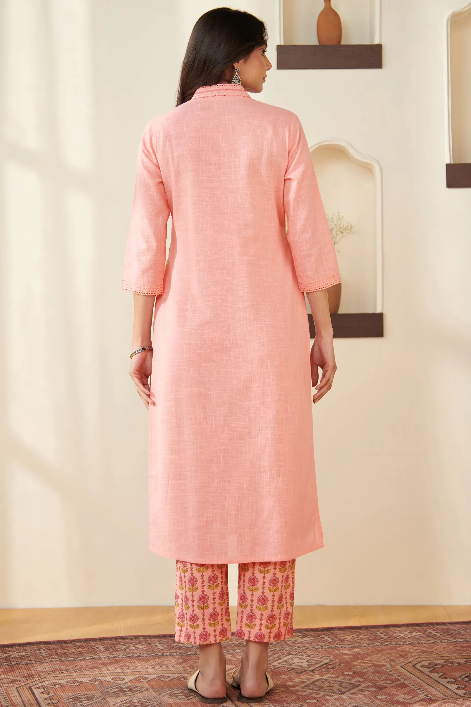 Roza Zaina Pink Kurta - Image 6
