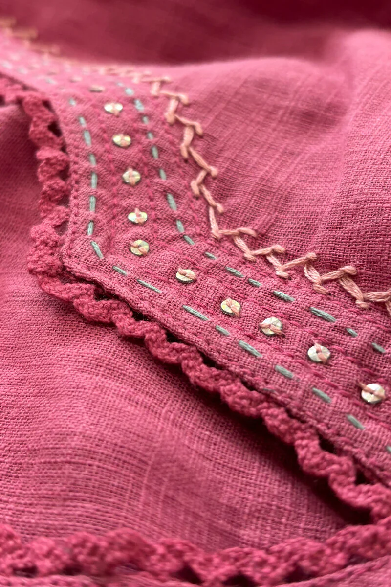 Surplus: Roza Zara Candy Pink Kurta - Image 3