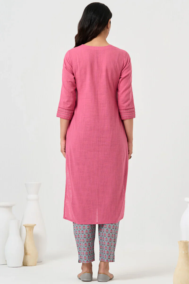 Surplus: Roza Zara Candy Pink Kurta - Image 7