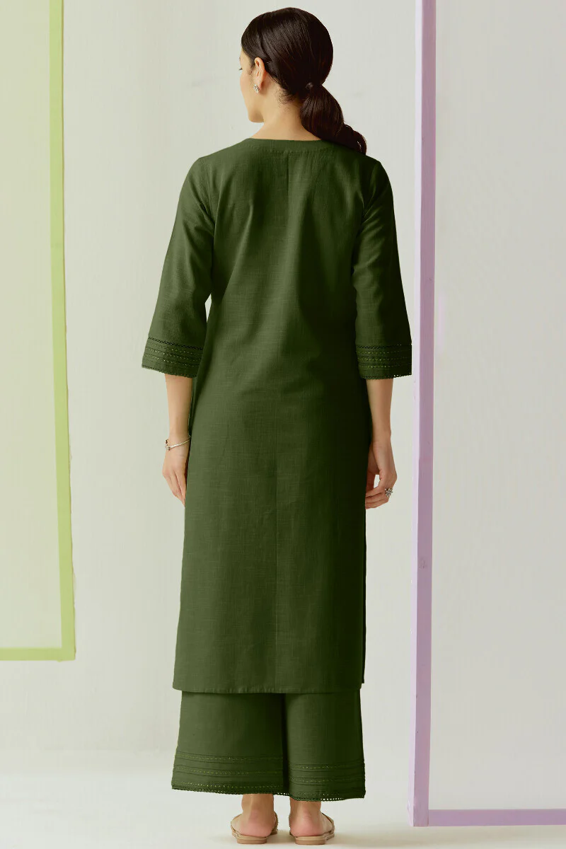 Roza Zara Emerald Green Kurta - Image 6