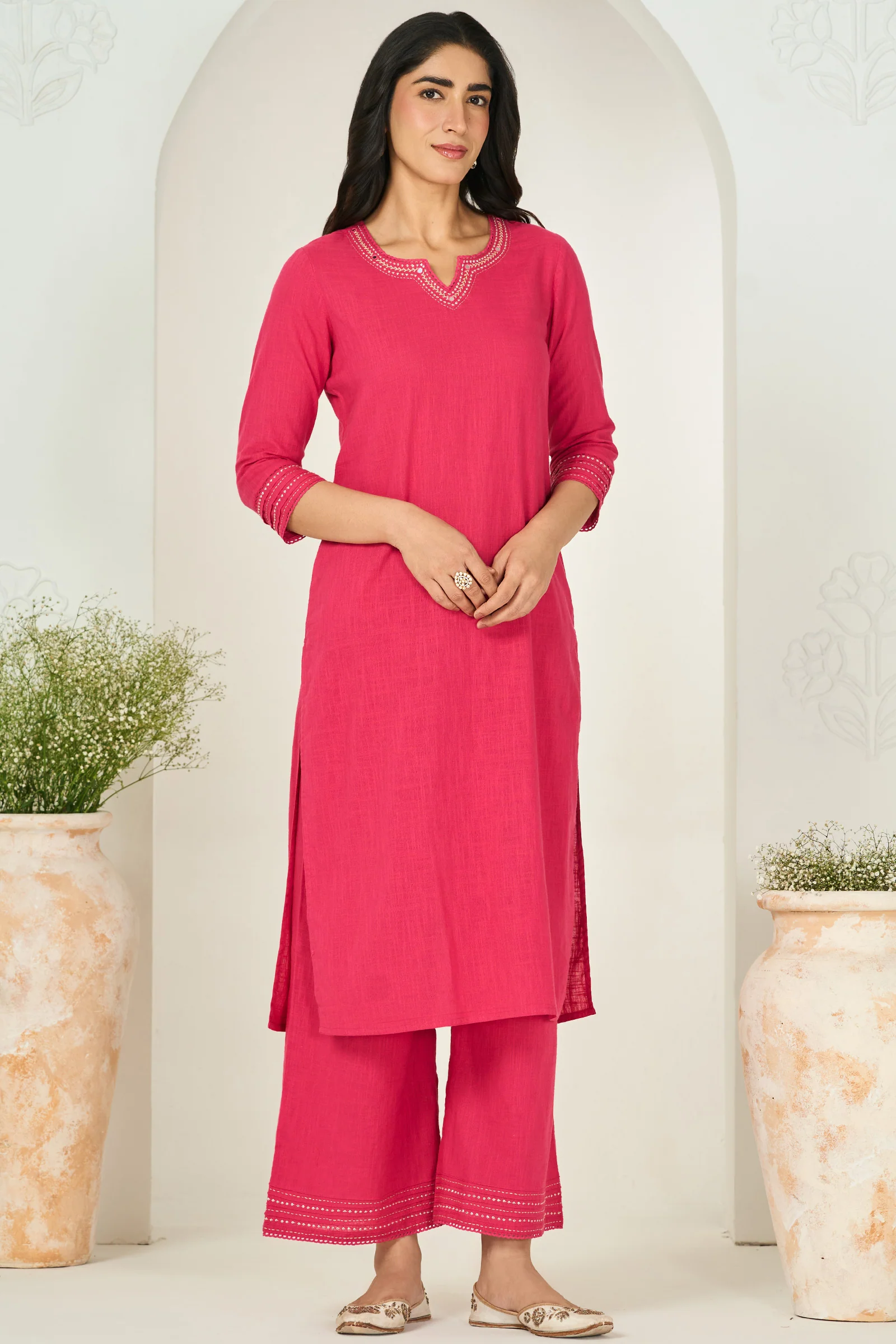 Roza Zara Fuchsia Kurta - Image 2