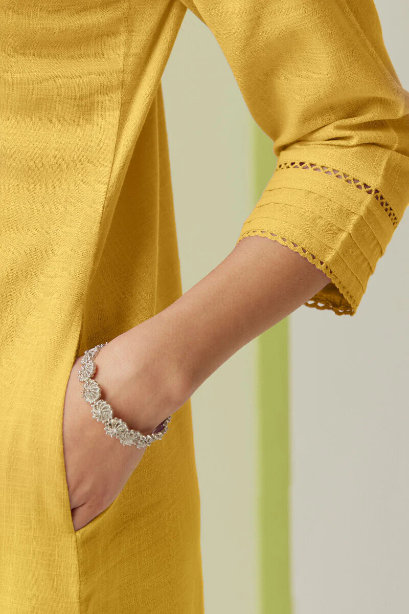Roza Zara Lemon Yellow Kurta - Image 5
