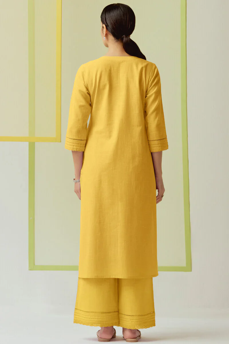 Surplus: Roza Zara Lemon Yellow Kurta - Image 6