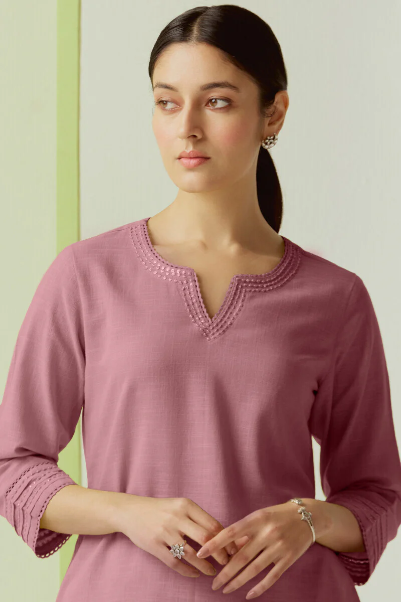 Roza Zara Mauve Kurta - Image 3