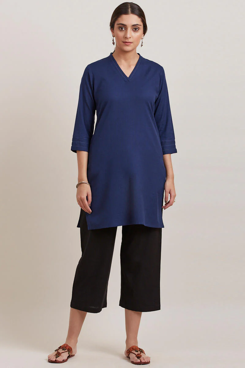 Roza Zara Midnight Blue Short Kurta