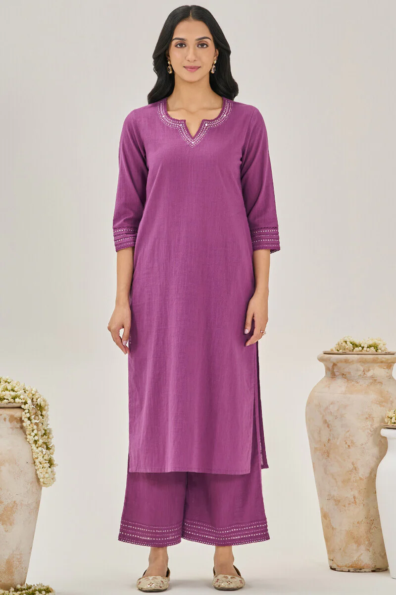 Roza Zara Purple Kurta - Image 2