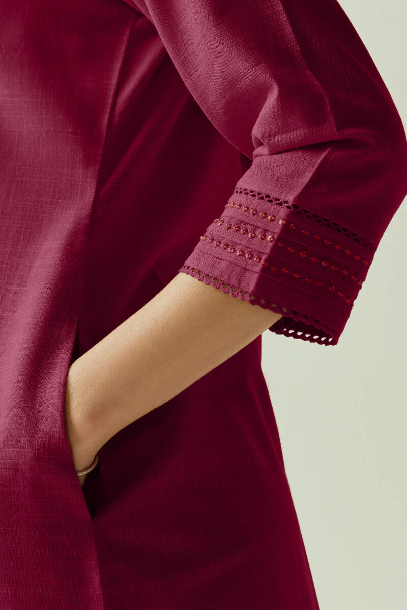 Roza Zara Red Rose Kurta - Image 5