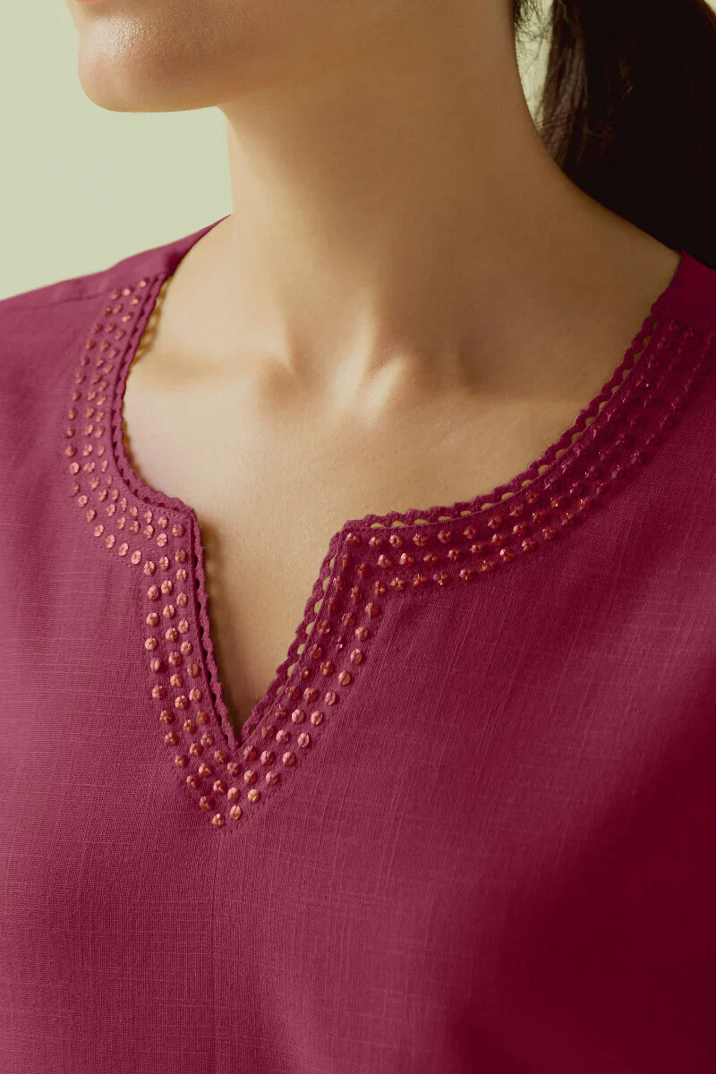 Surplus: Roza Zara Red Rose Kurta - Image 4