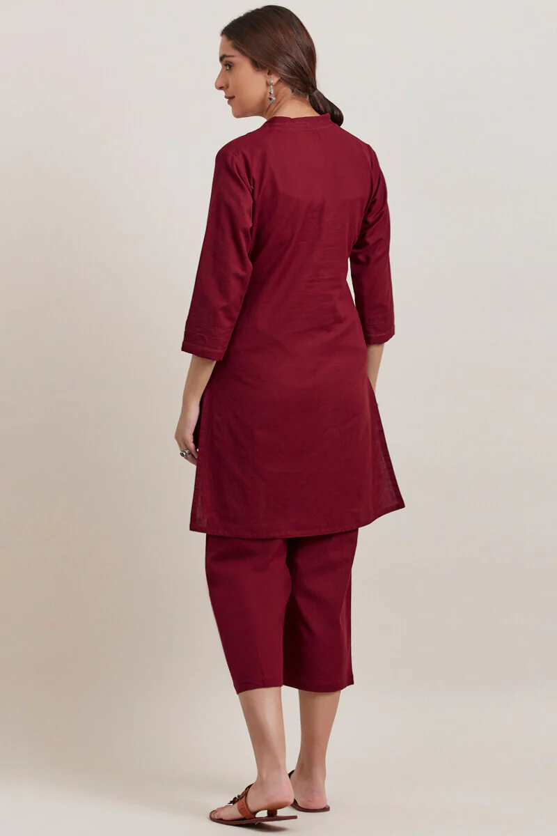 Roza Zara Red Short Kurta - Image 4