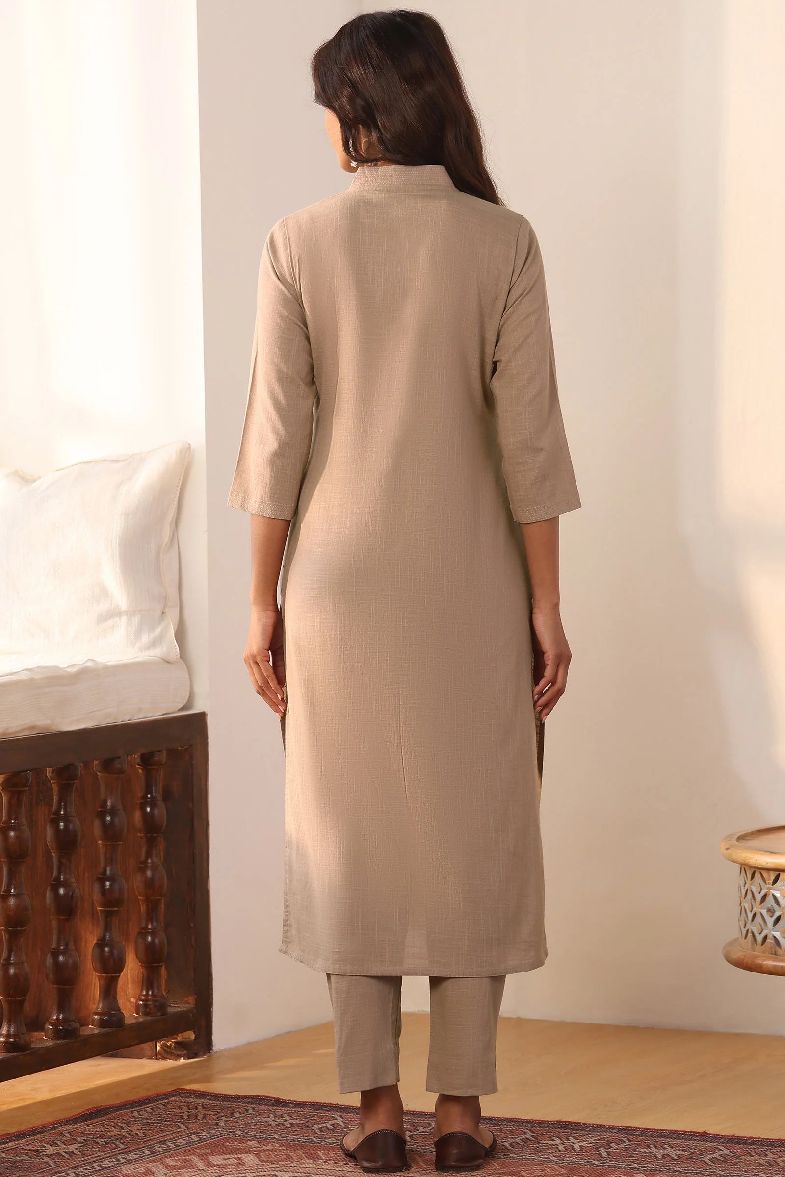 Roza Zeniya Grey Kurta - Image 6