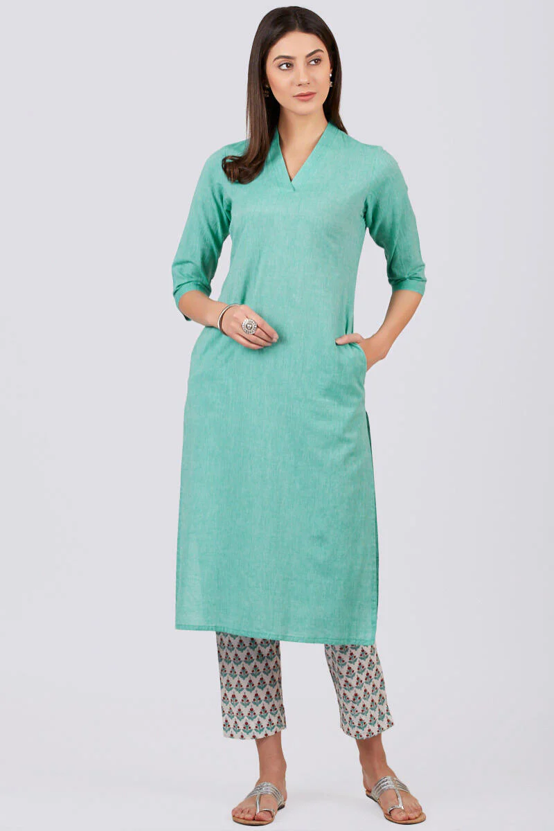 Roza Zoya Aquamarine Kurta