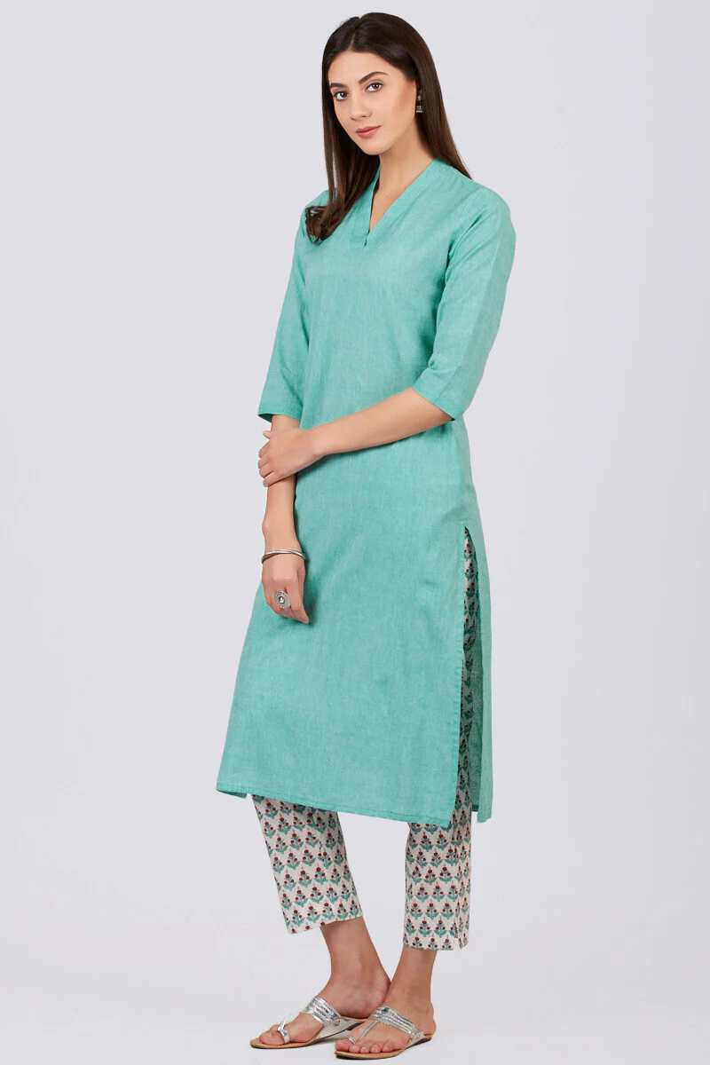 Roza Zoya Aquamarine Kurta - Image 4