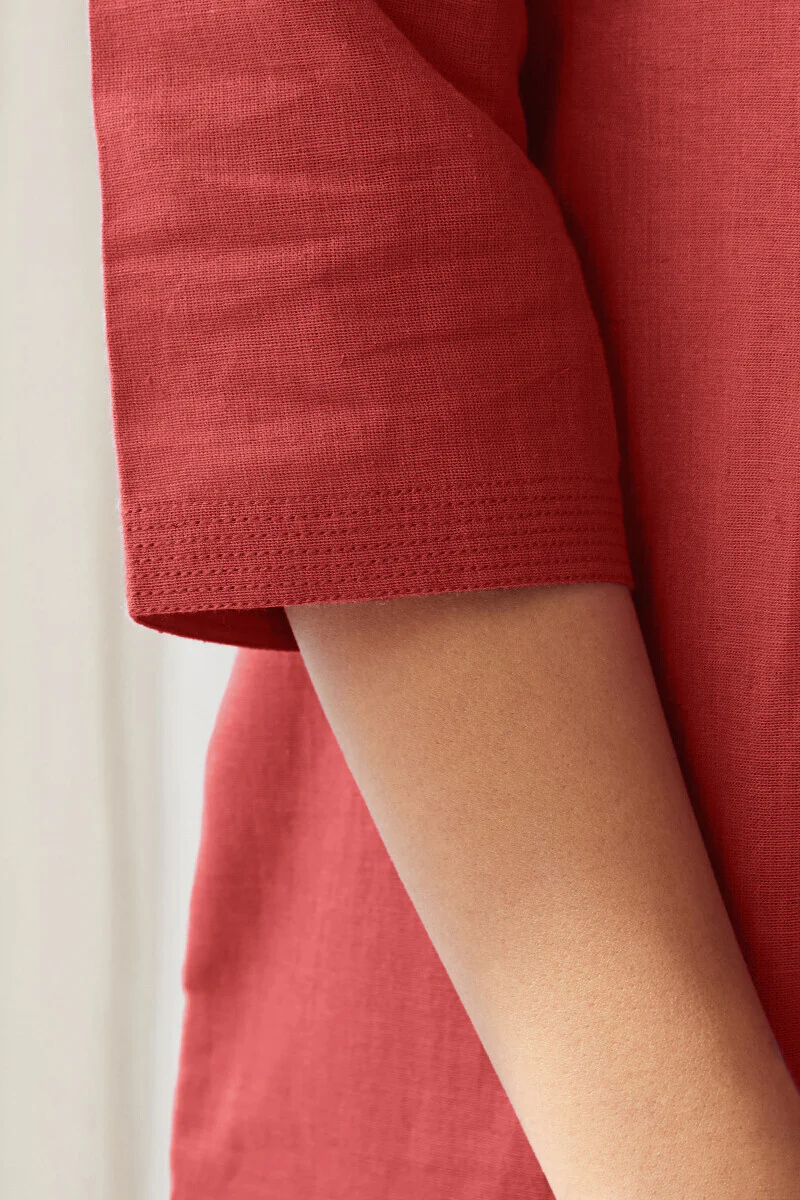 Roza Zoya Brick Red Kurta - Image 6