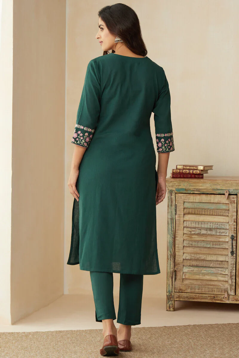 Roza Zoya Green Kurta - Image 8