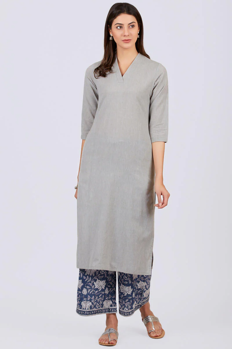 Roza Zoya Grey Kurta