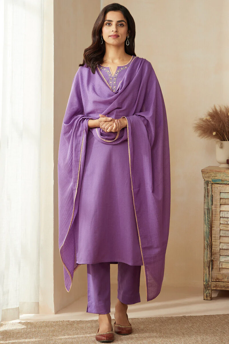 Roza Zoya Lavender Dupatta - Image 3