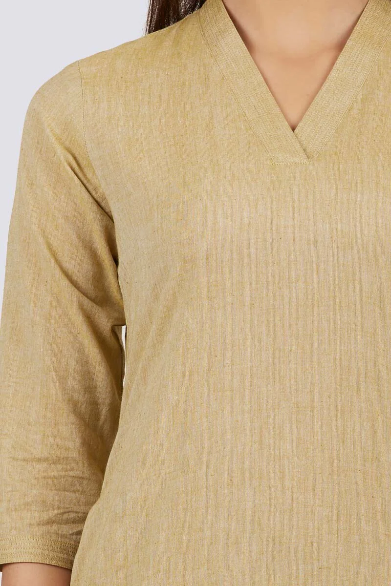 Roza Zoya Mustard Green Kurta - Image 6