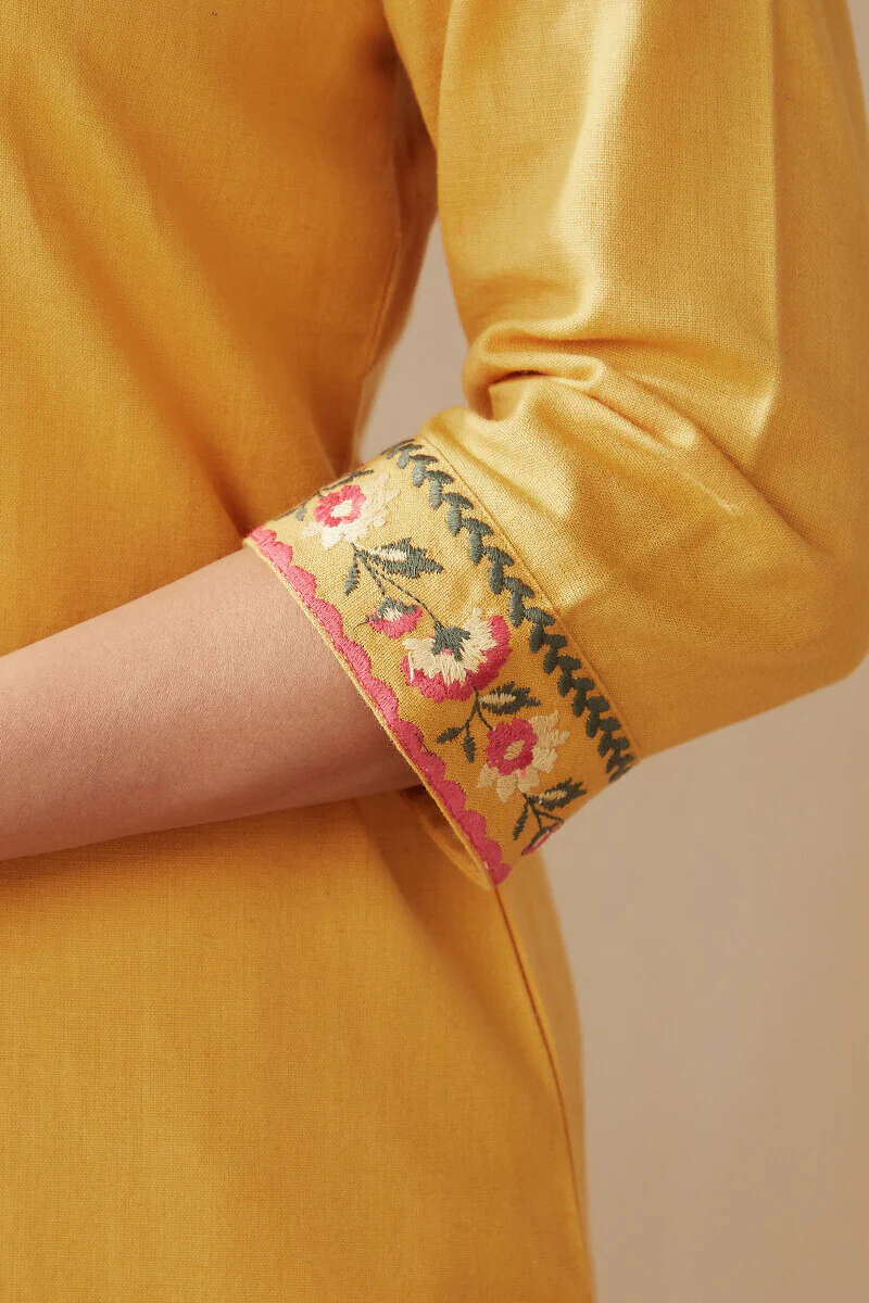 Roza Zoya Mustard Kurta - Image 6