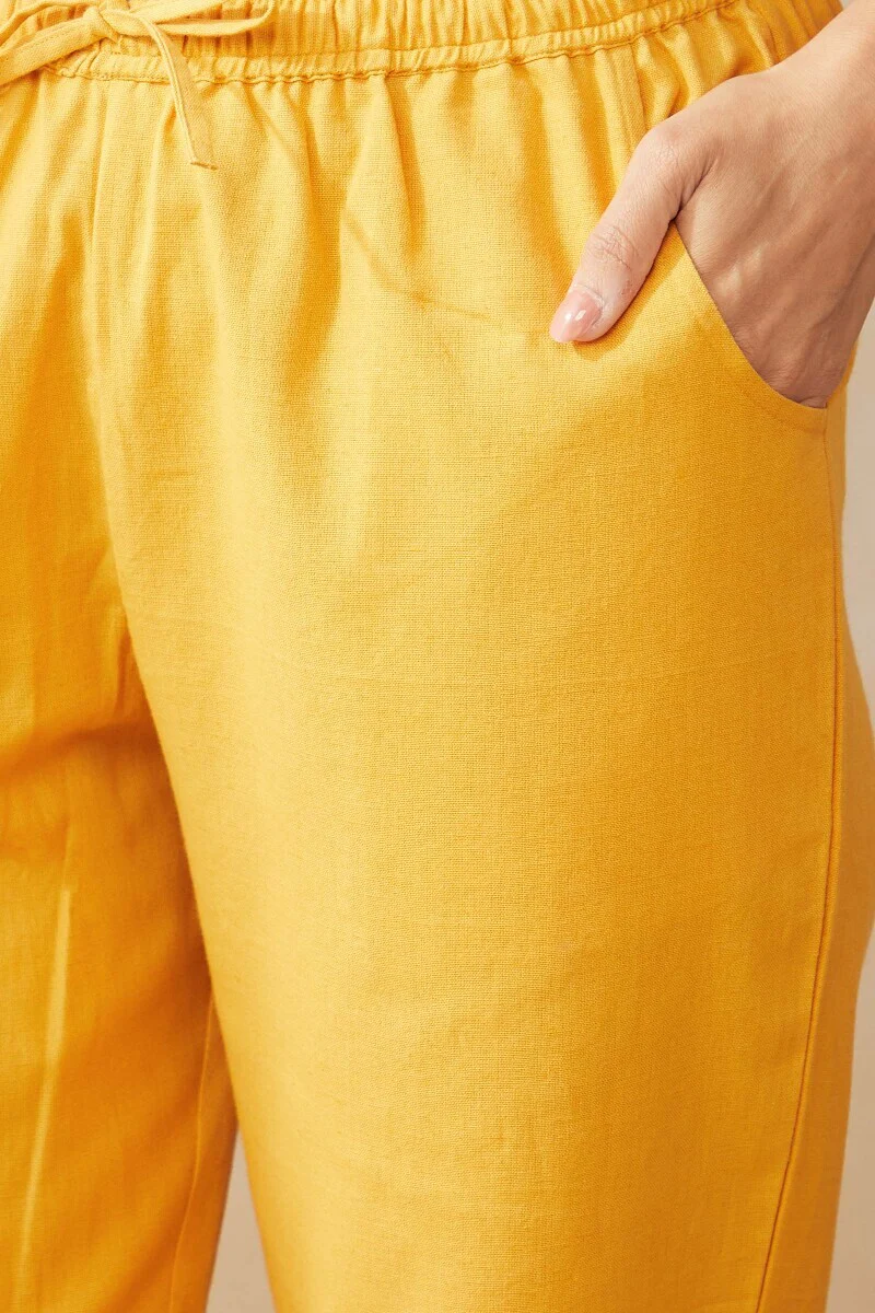 Roza Zoya Mustard Narrow Pants - Image 4