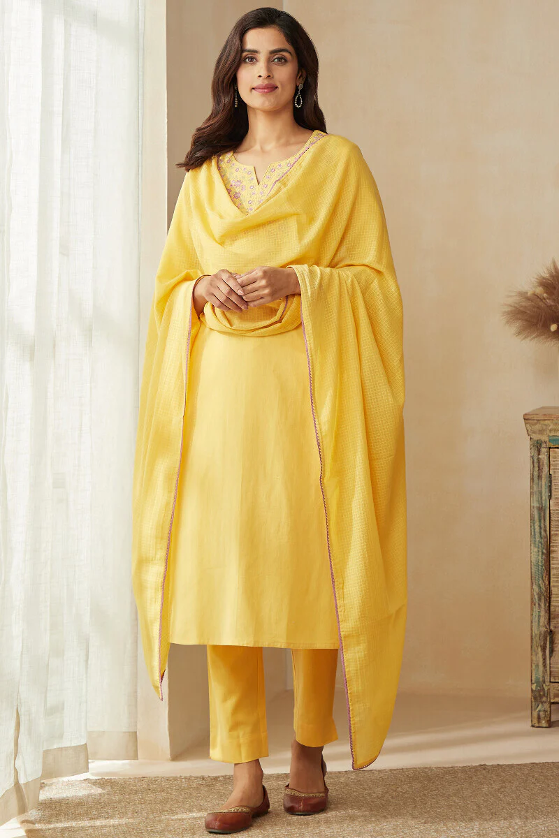 Roza Zoya Yellow Narrow Pants - Image 3