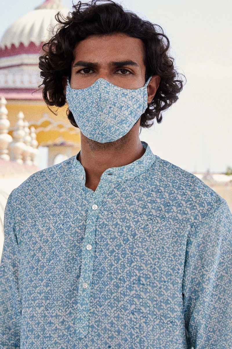 Ruzain Chanderi Block Printed Kurta - Image 6