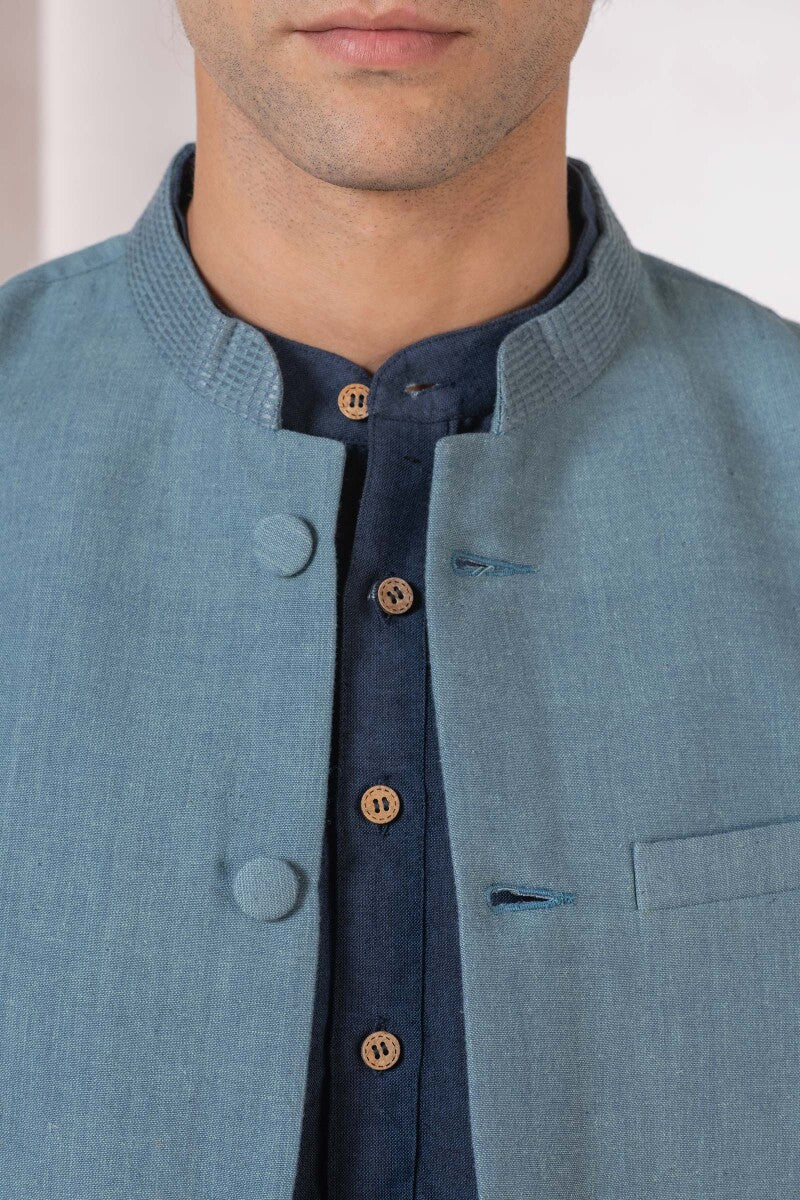 Samar Aahan Handloom Nehru Jacket - Image 2