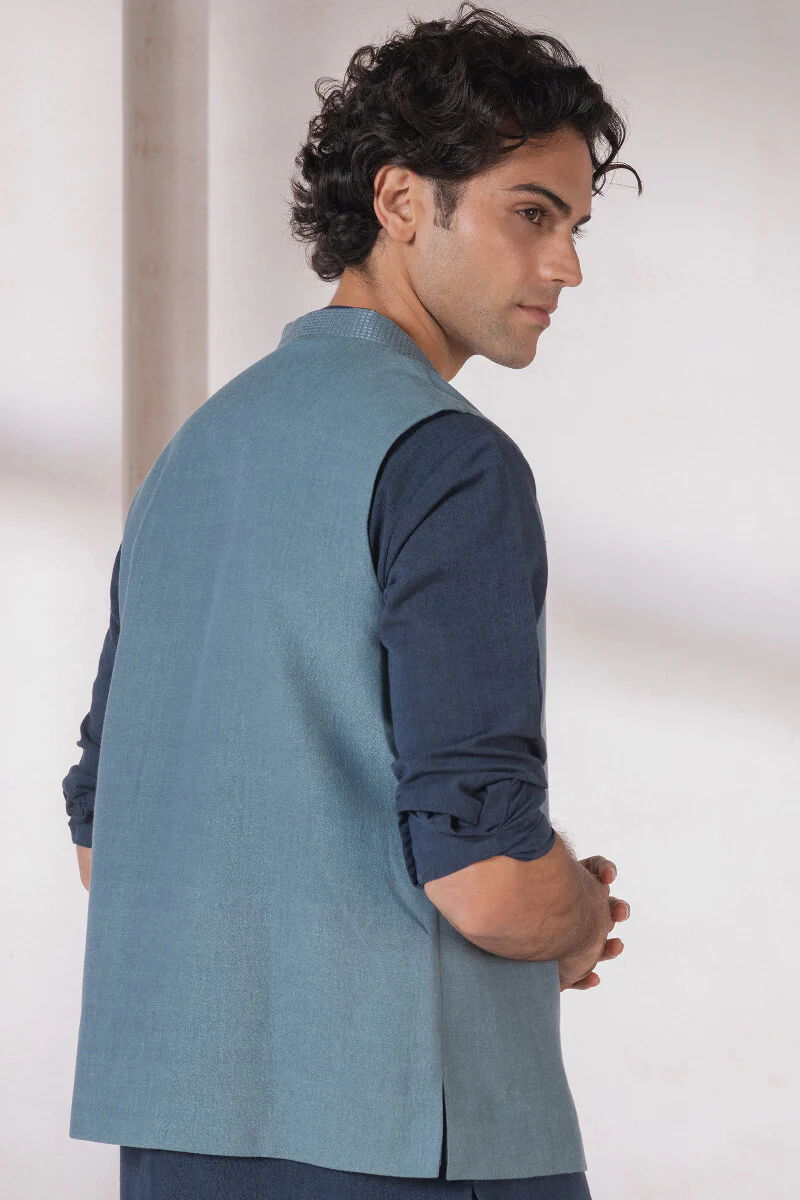 Samar Aahan Handloom Nehru Jacket - Image 5