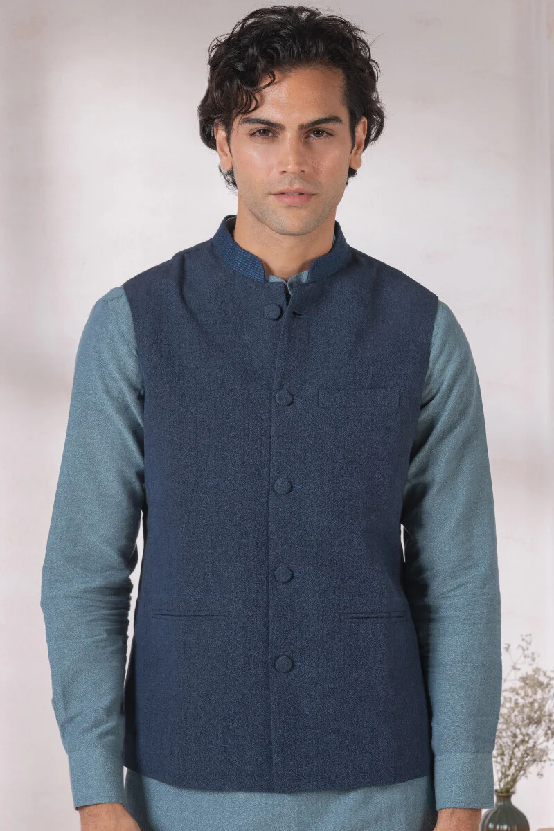 Samar Mihir Handloom Nehru Jacket