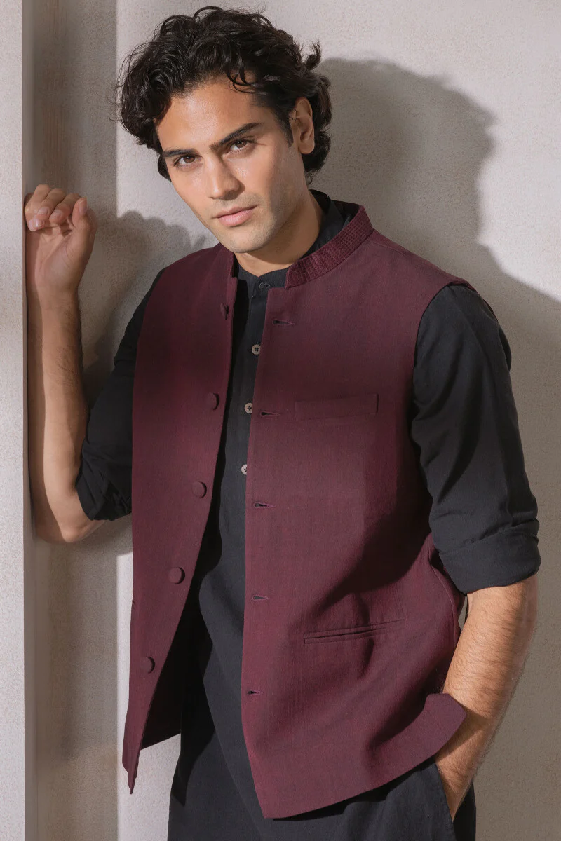 Samar Zain Handloom Nehru Jacket