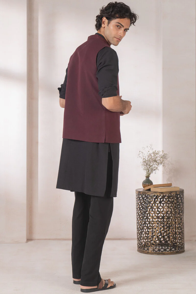 Samar Zain Handloom Nehru Jacket - Image 6
