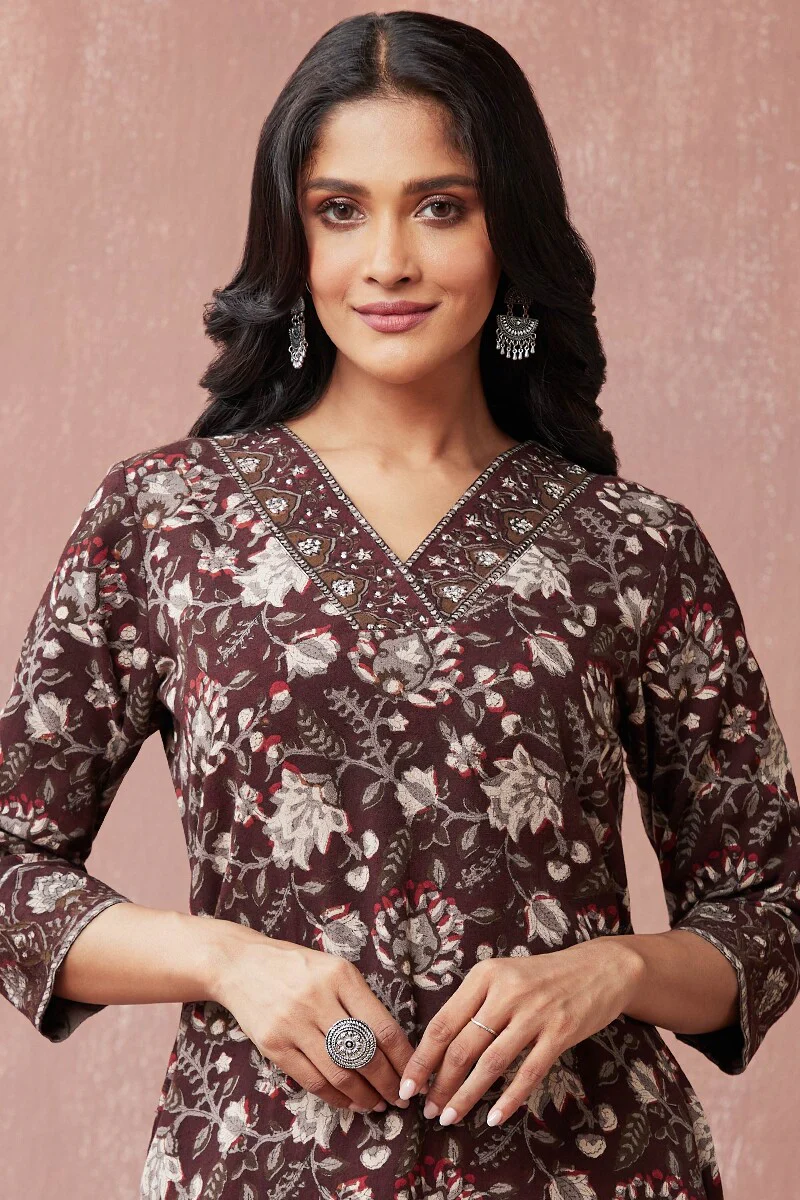 Sehra Afra Bagru Kurta