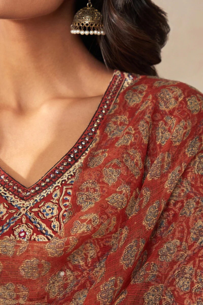 Sehra Afreena Bagru Dupatta - Image 2