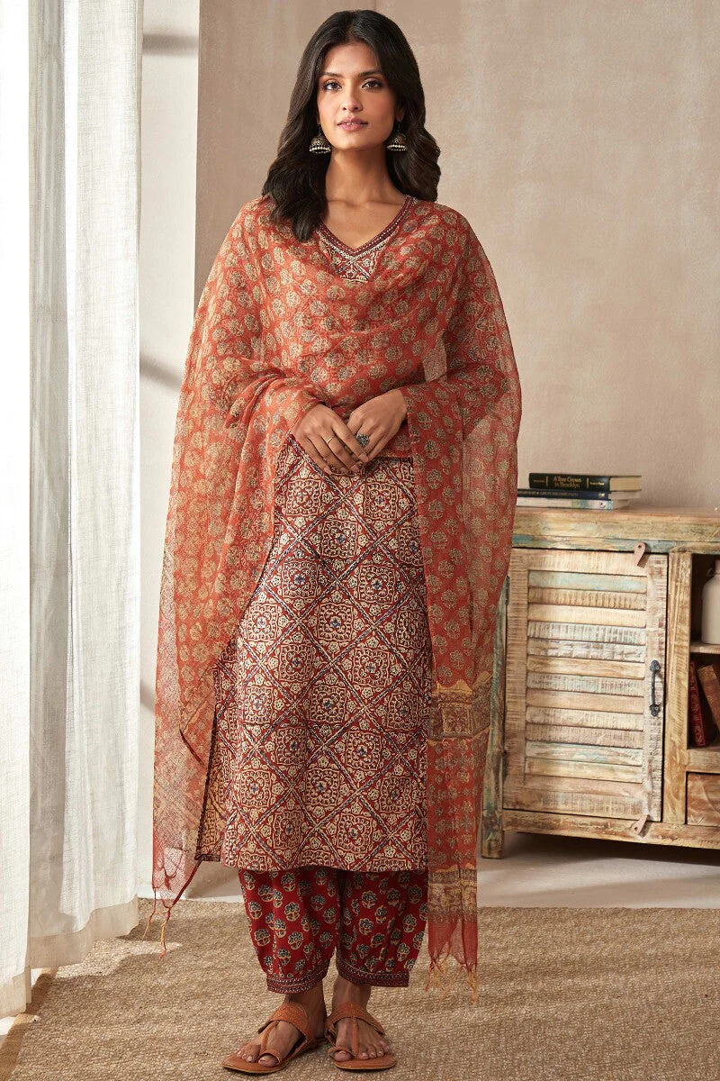 Sehra Afreena Bagru Dupatta - Image 3