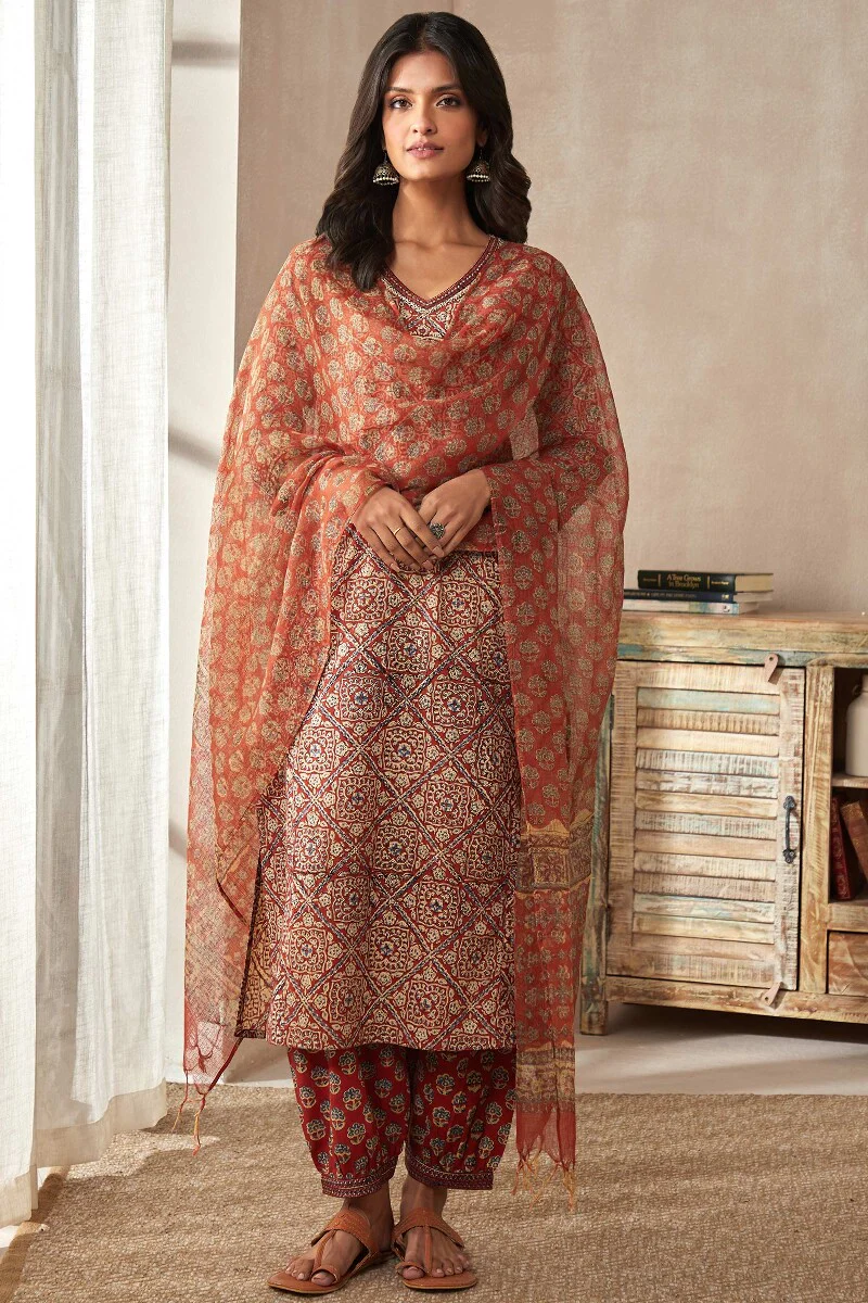 Sehra Afreena Bagru Kurta - Image 4