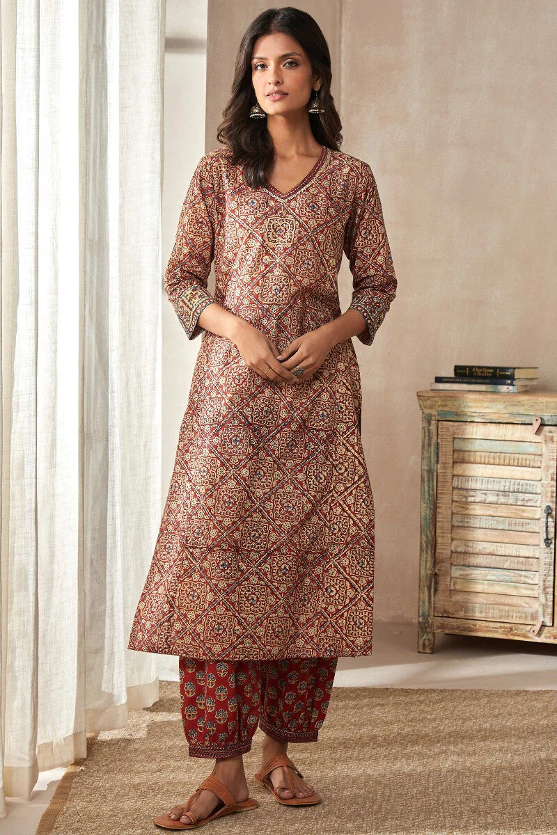 Sehra Afreena Bagru Kurta - Image 2