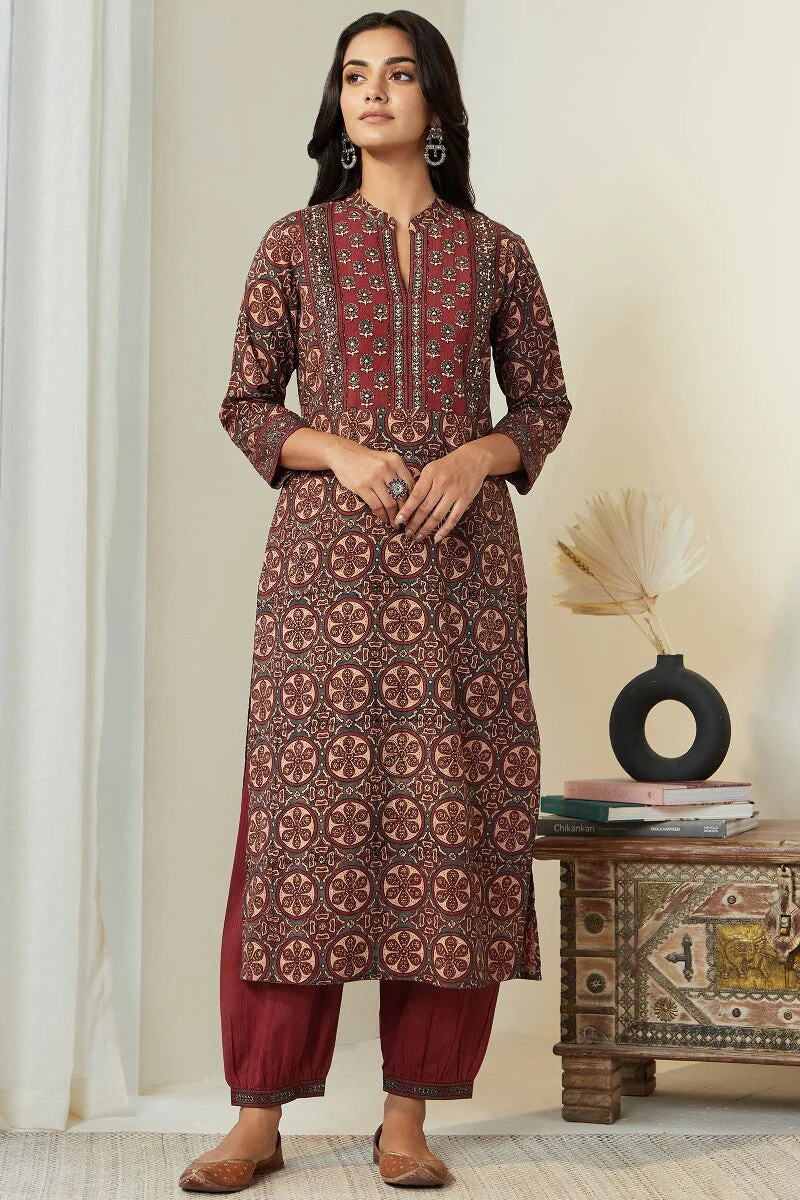 Sehra Heer Ajrak Kurta - Image 2