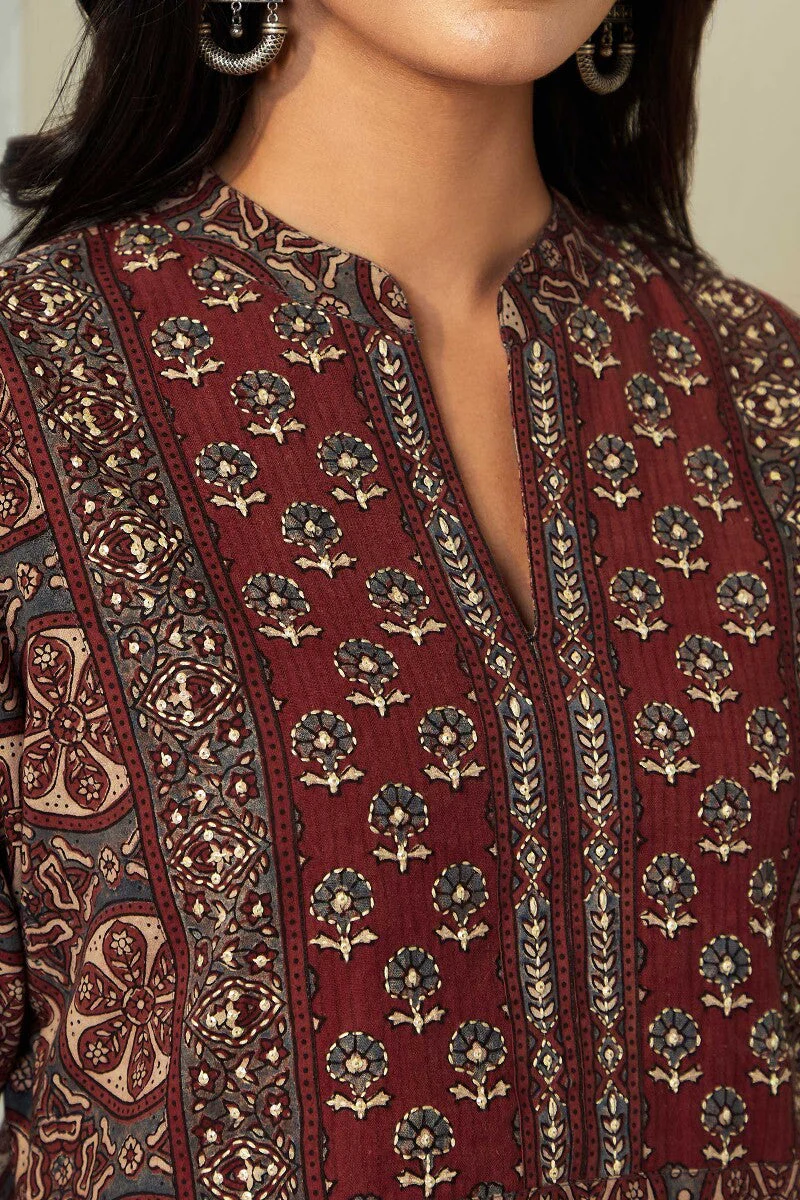 Sehra Heer Ajrak Kurta - Image 5