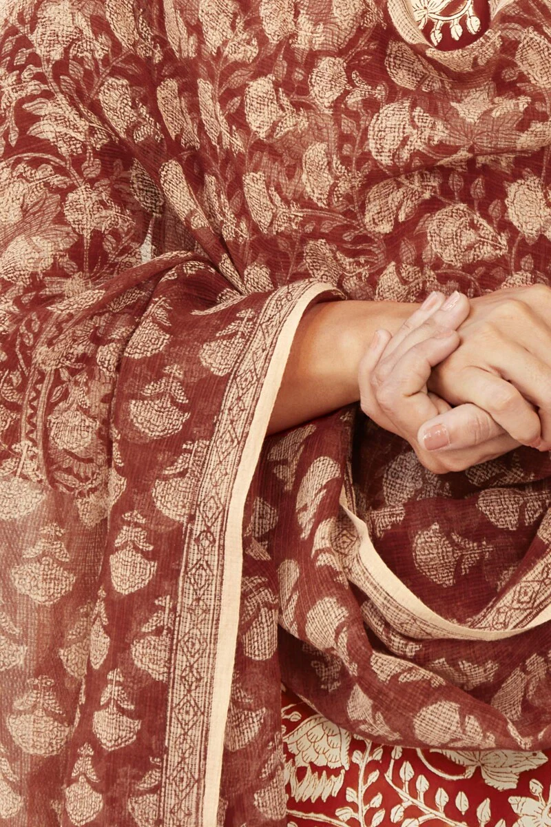 Sehra Inaya Bagru Kota Dupatta - Image 4