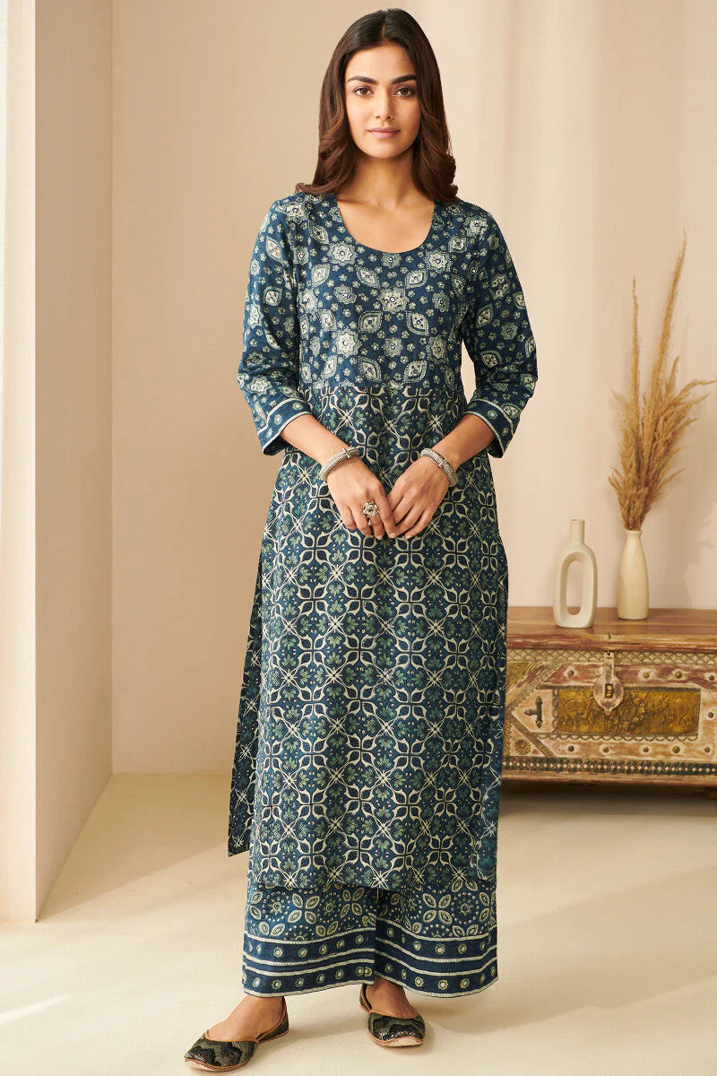 Sehra Kashaf Ajrak Kurta - Image 2