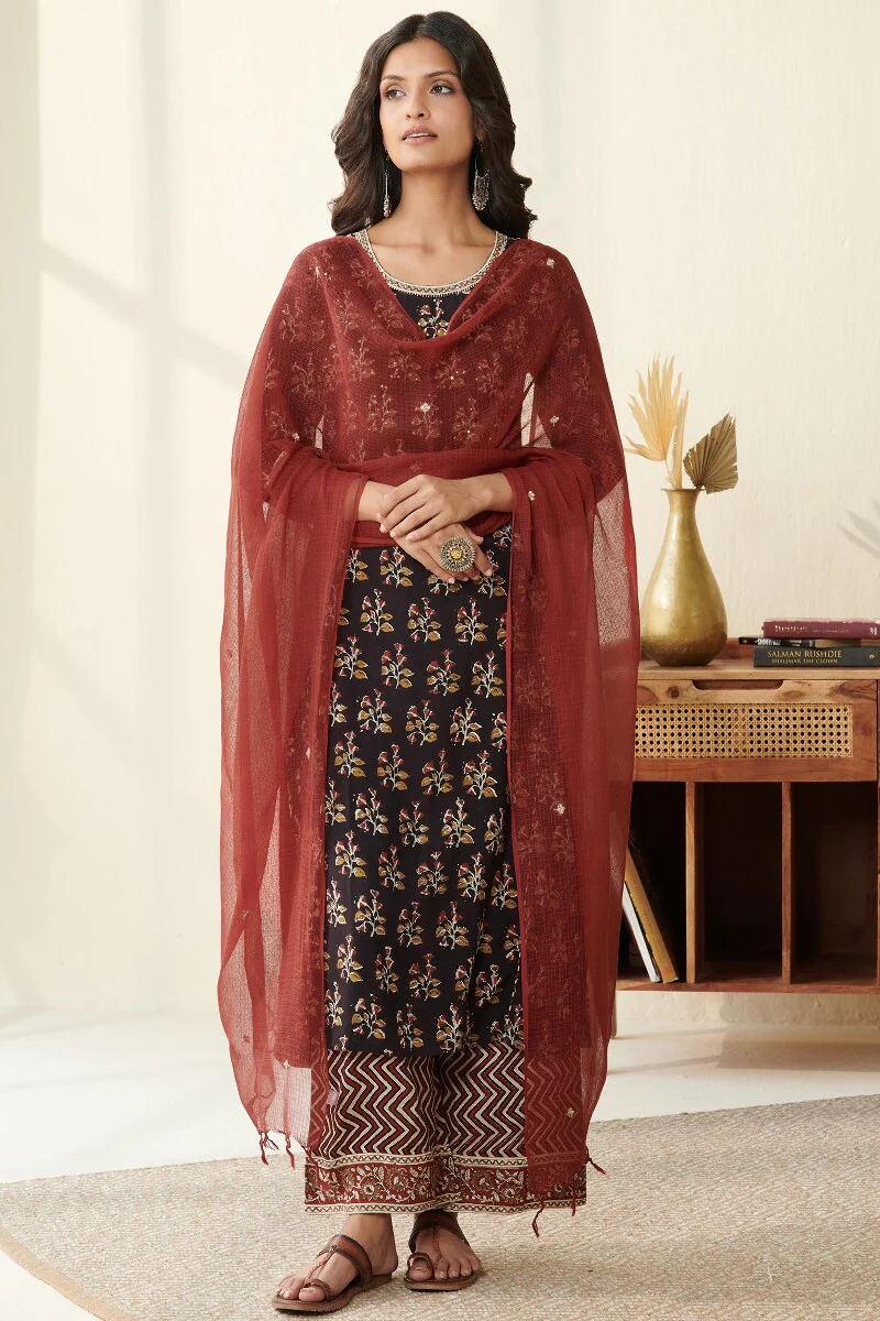Sehra Kashaf Bagru Kurta - Image 4
