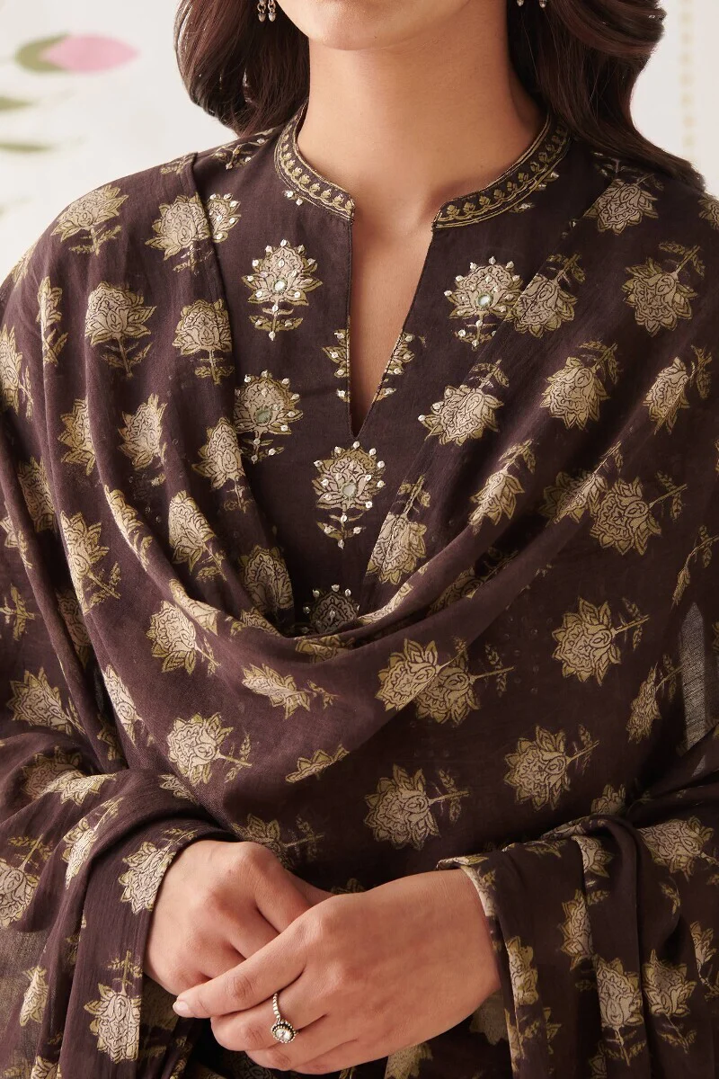 Sehra Mahi Bagru Kota Dupatta - Image 2