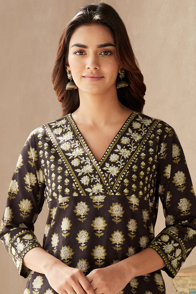 Sehra Mahira Bagru Kurta