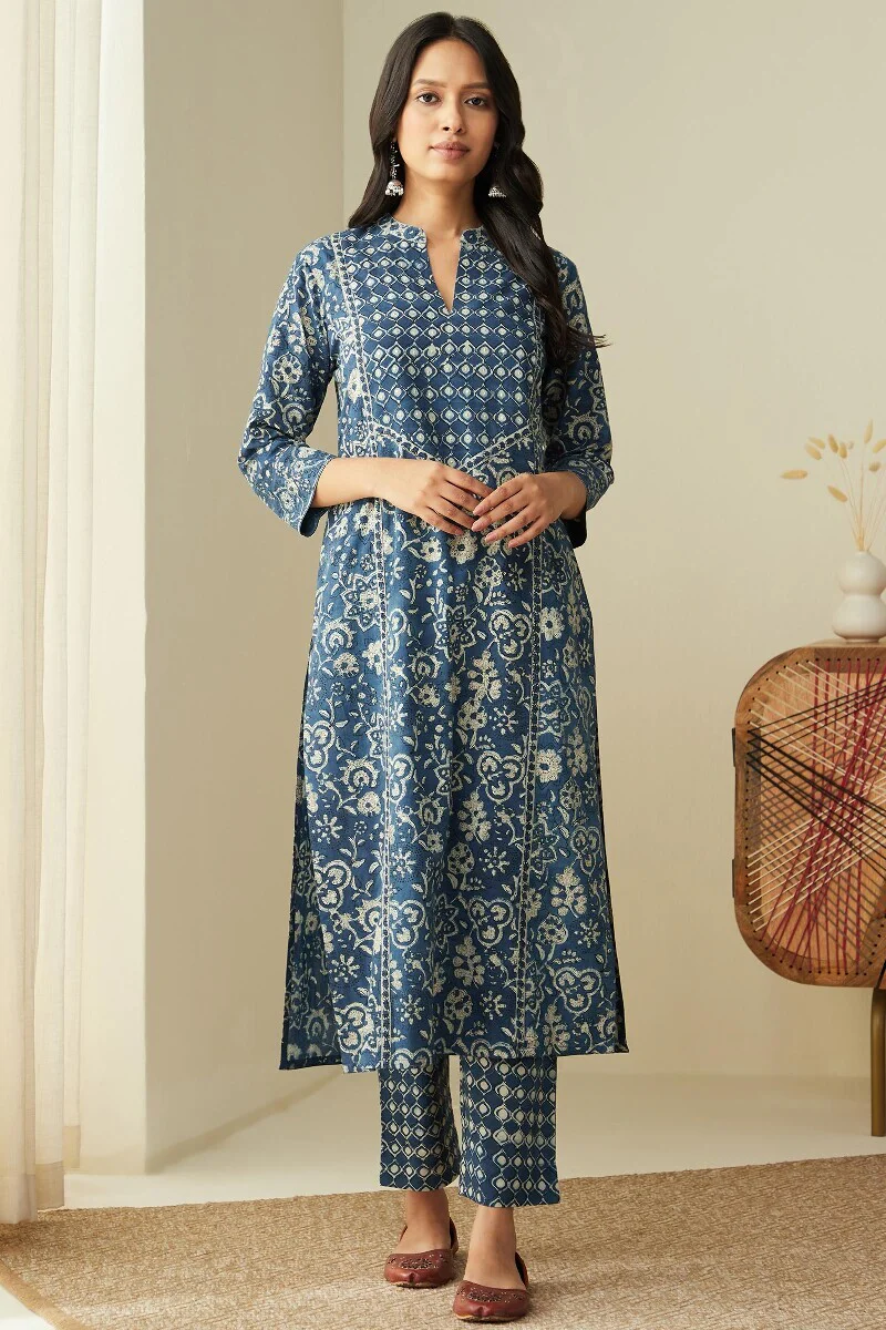Sehra Maiwa Indigo Kurta - Image 2