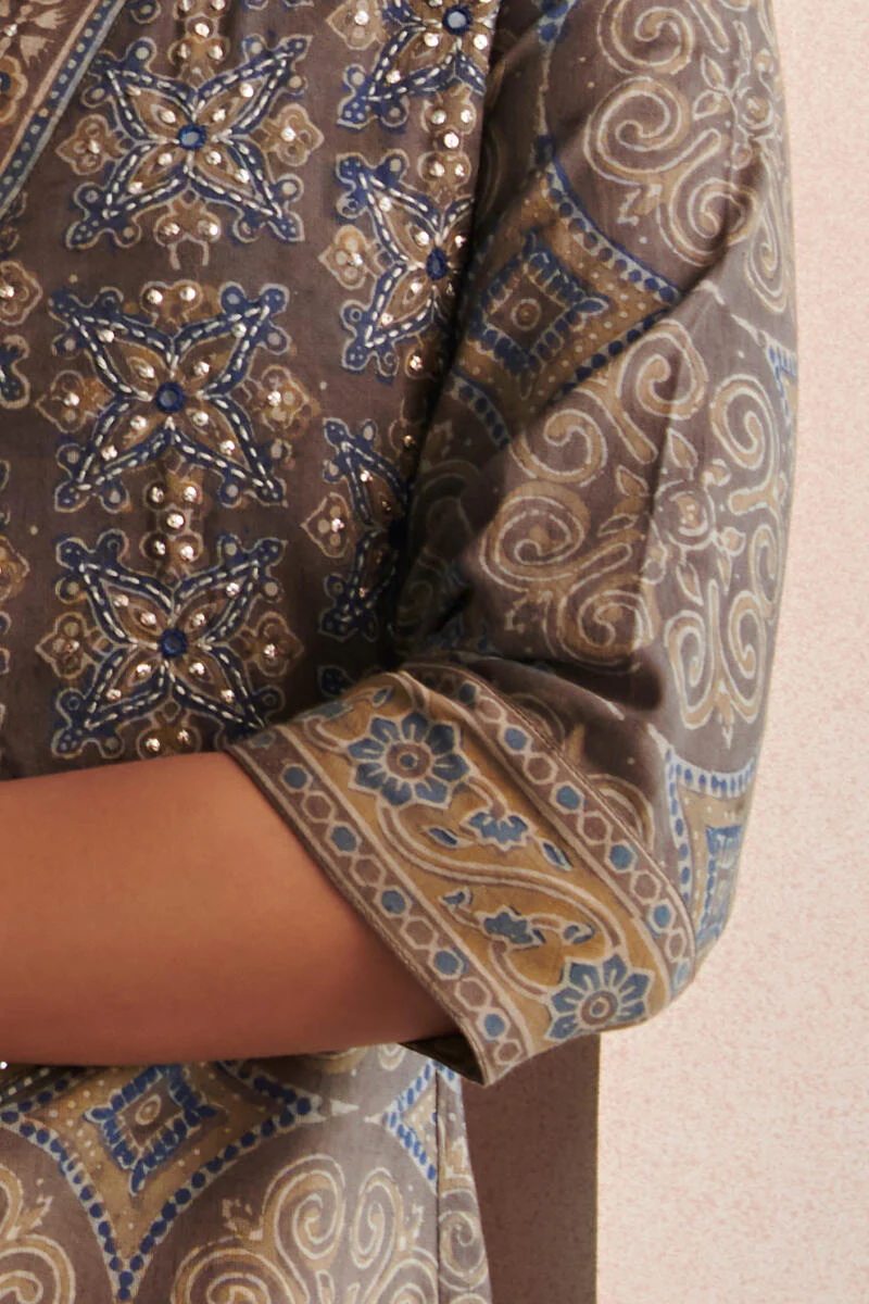 Sehra Maya Ajrak Kurta - Image 4