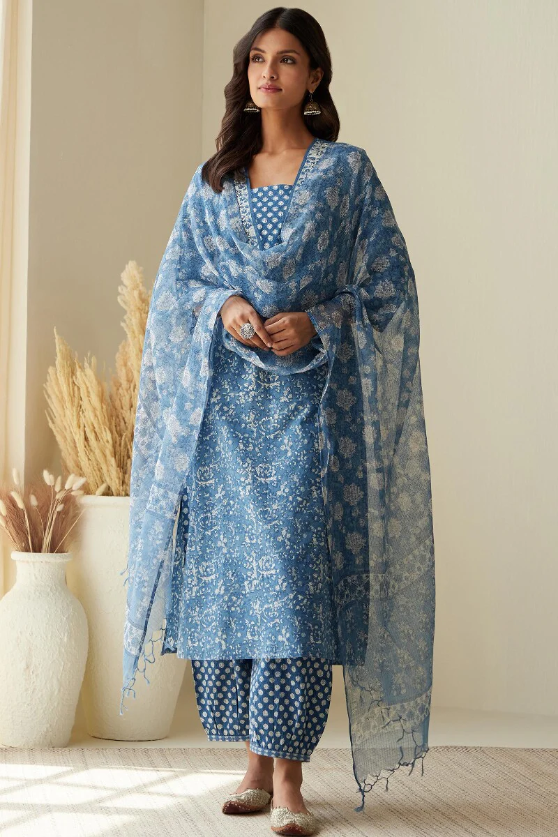 Sehra Maya Indigo Dupatta - Image 3