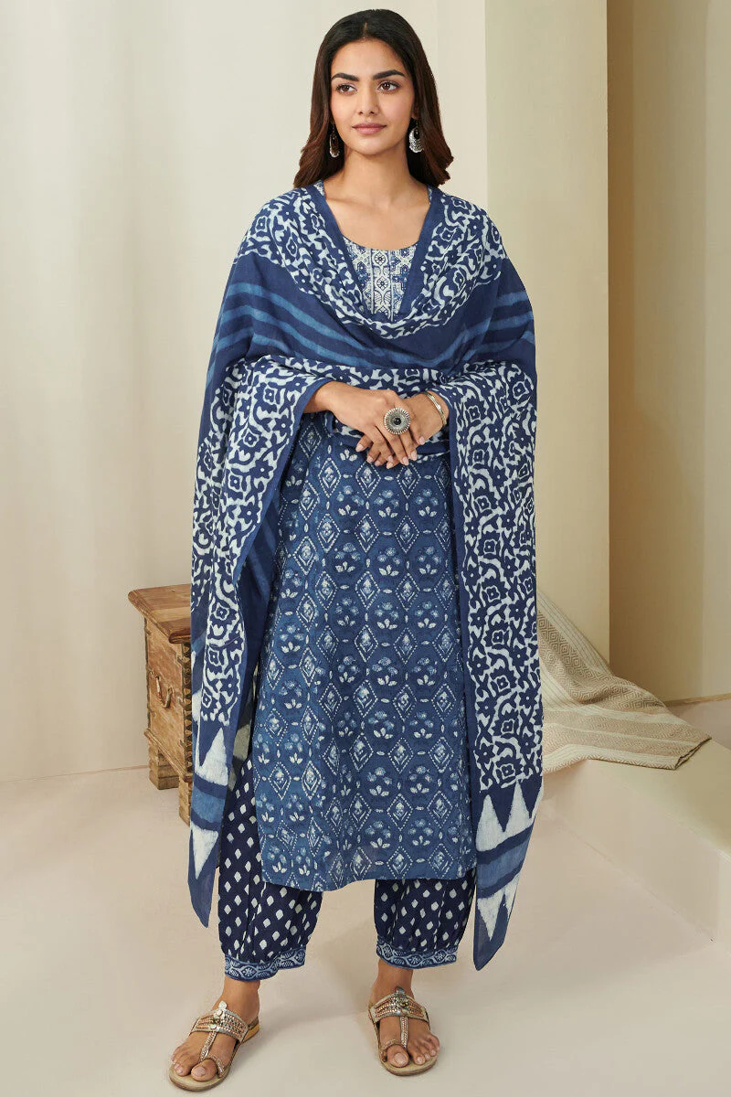 Sehra Mehnaz Indigo Kurta - Image 4