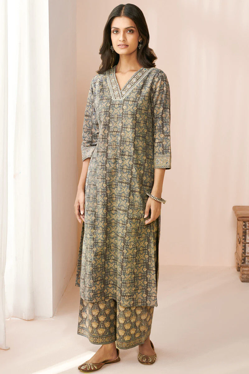 Sehra Mehnoor Ajrak Kurta - Image 2