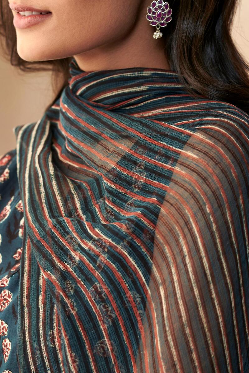 Sehra Mirza Bagru Kota Dupatta - Image 2