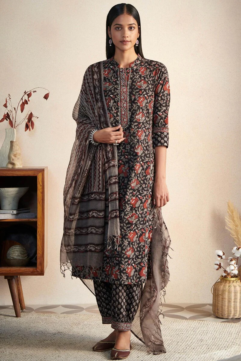 Sehra Nafeesa Bagru Kota Dupatta - Image 3